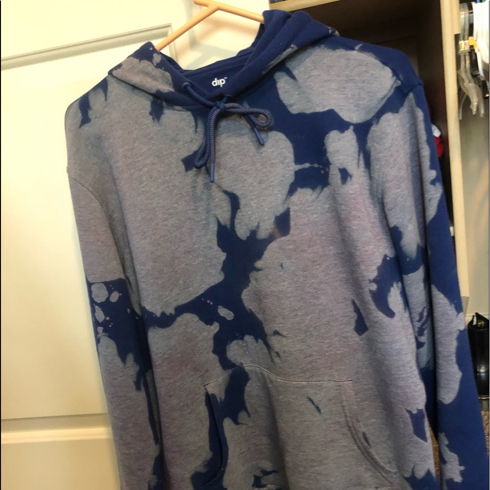 Royal blue oversized bleached hoodie